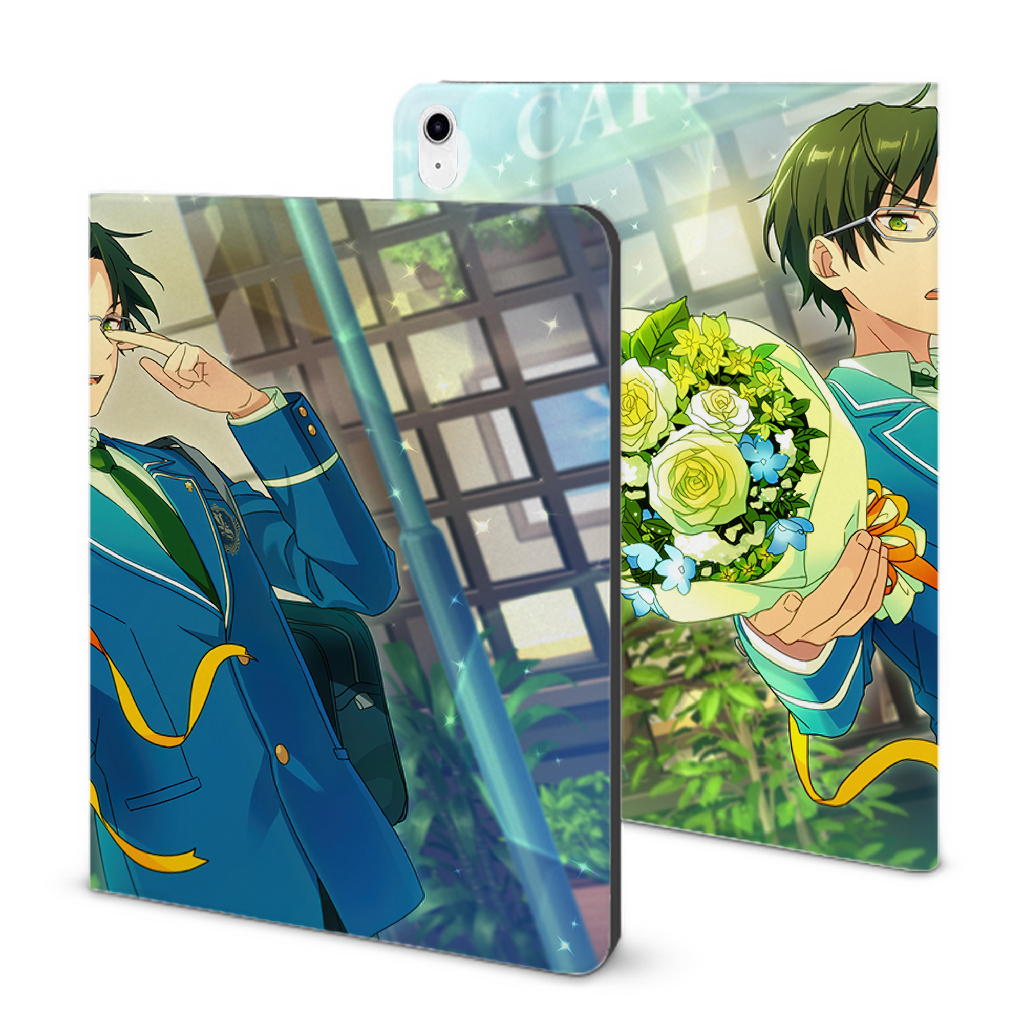 （画像用） あんさんぶるスターズ! Ensemble Stars IPad ケース ブック型 PUレザー TPU 耐衝撃 軽量 薄型 ペン収納なし 全面保護 IPad 各モデル対応